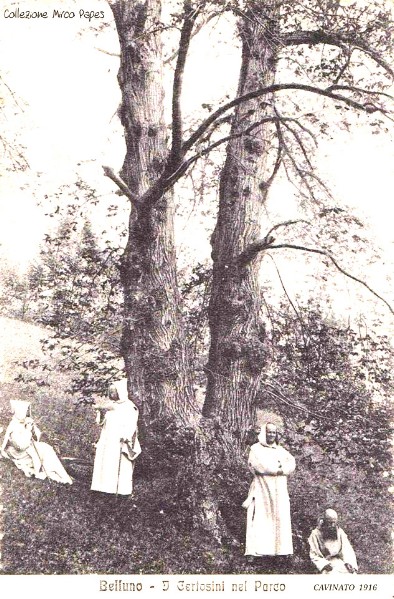 21b) I certosini di Vedana nel Parco, anno 1916.jpg