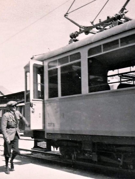 25h) Cortina - Il treno della Ferrovia delle Dolomiti in stazione a Cortina nel 1929..jpg