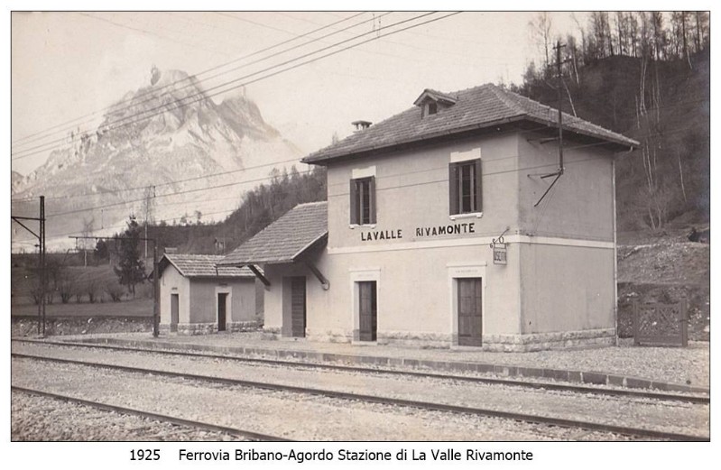 28 1925 Ferrovia Bribano-Agordo Stazione di La Valle Rivamonte in località Le Campe..jpg