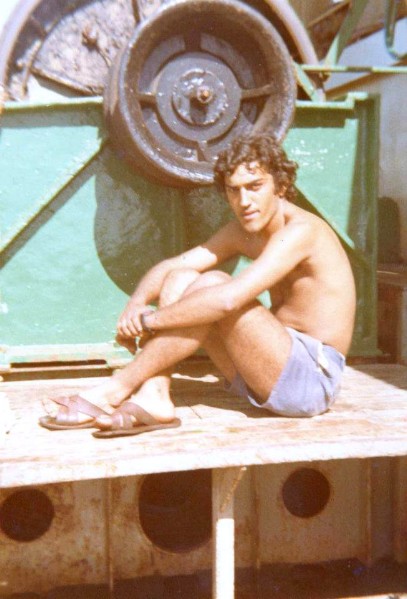 37c-Gennaro D'Amato sul Corrado III anni '70....jpg