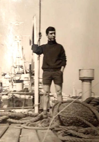 198) Carmine Quero sul Genepesca I. anni '60..jpg