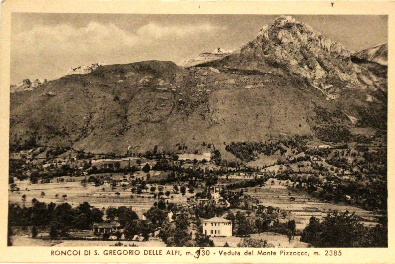 04b-Roncoi di S. Gregorio delle Alpi Monte Pizzocco - Viaggiata 1939.JPG