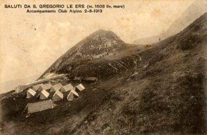 27-Roncoi - LE ERE (m.1608 liv. mare Accampamento Club Alpino.  2 Agosto 1913.jpg