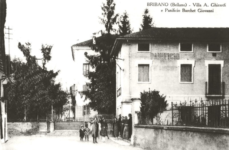 8) Bribano (Belluno) - Villa A. Ghirandi e Panificio Barchet Giovanni..jpg