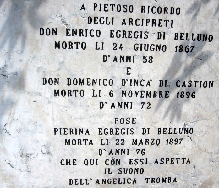 02- Gli arcipreti della parrocchia di San Gregorio nel '800. Don Enrico Egregis - San Gregorio dal 18xx al 1867..JPG