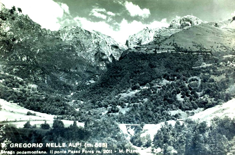 88) SAN GREGORIO NELLE ALPI STRADA PEDEMONTANA IL PONTE PASSO FORCA MONTE PIZZOCCO PANORAMA..jpg