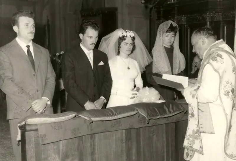 04-Matrimonio Casanova Arduino e Giustina Budel, compari Aldo Fregona e Mariangela Roncada, anno 1963.jpg