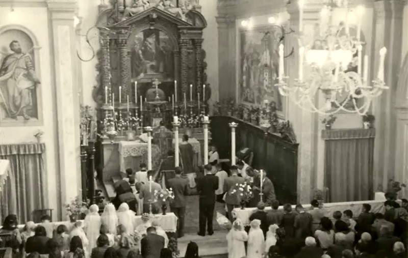 17-Don Candido Argenta, ingresso nella ns chiesa x la prima messa novella, anno 1953.jpg