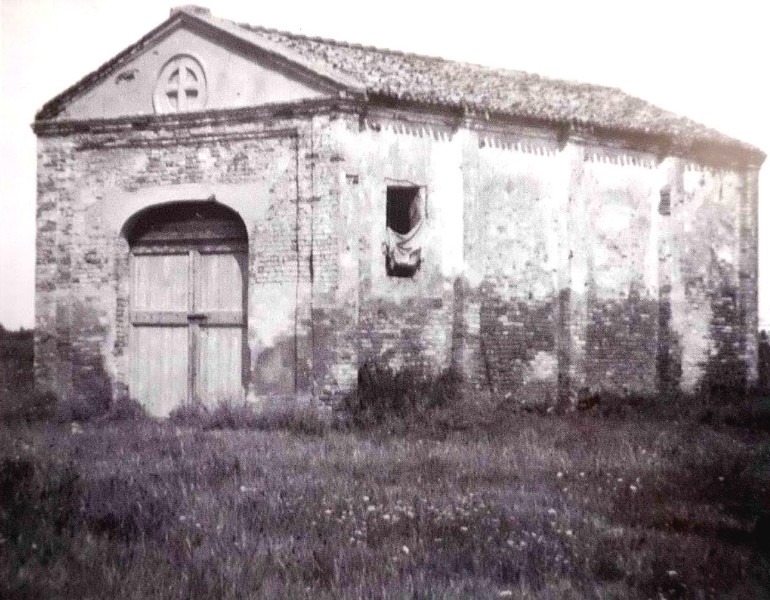 73e- Ex oratorio S. Nicolò podere PALAZZINO Lido di Magnavacca, sulla vecchia strada Romea per la salina, attualmente rudere, 1928..jpg