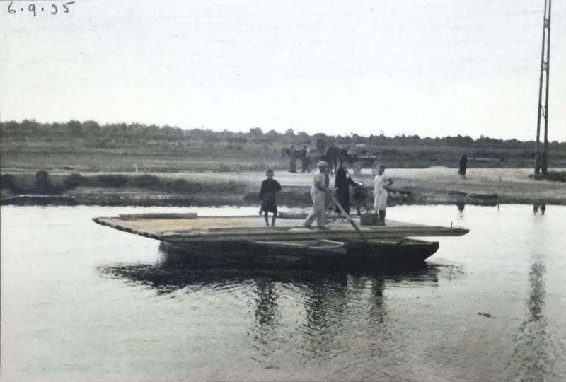 123-Portogaribaldi 6-9-1935 -  Prima di Comacchio, ritorno del traghetto dopo l'attraversata..jpg